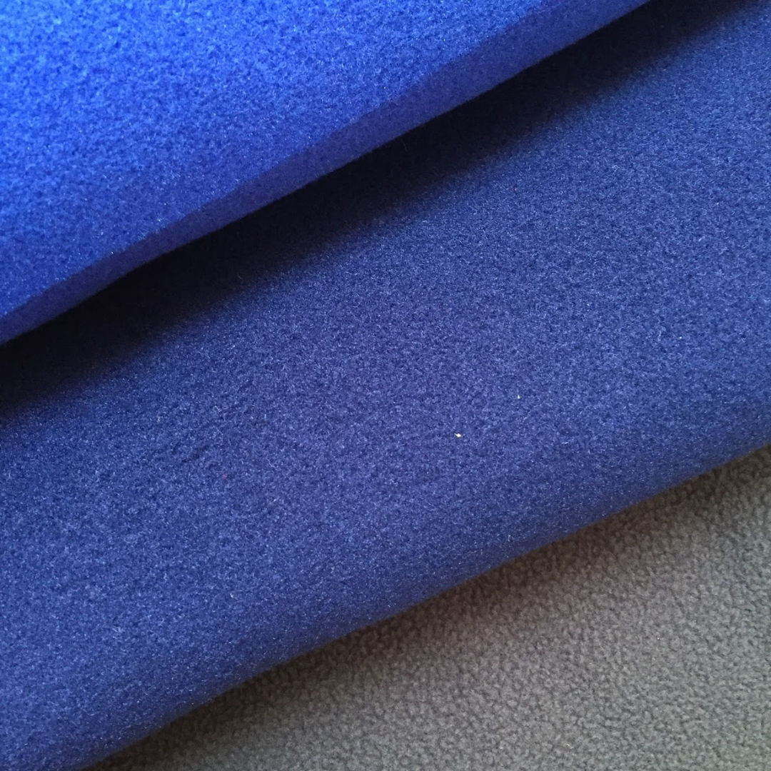 New Navy Cotton and Polyester Brushed Fleece - Fleece - Polyester - Fashion  Fabrics