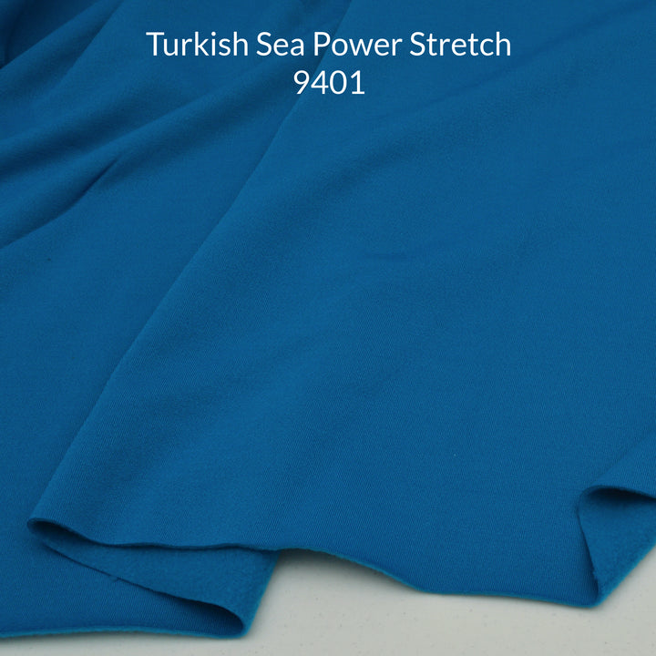 Turkish Sea Teal Blue Polartec Power Stretch Fleece Back 9401 Swatch