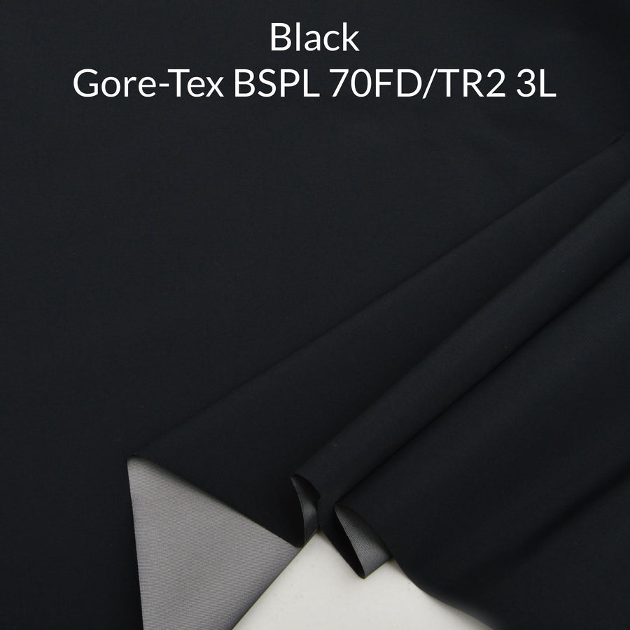 Black Gore-Tex 3 Layer Laminate Fabric Style BSPL 70FD/TR2 3L