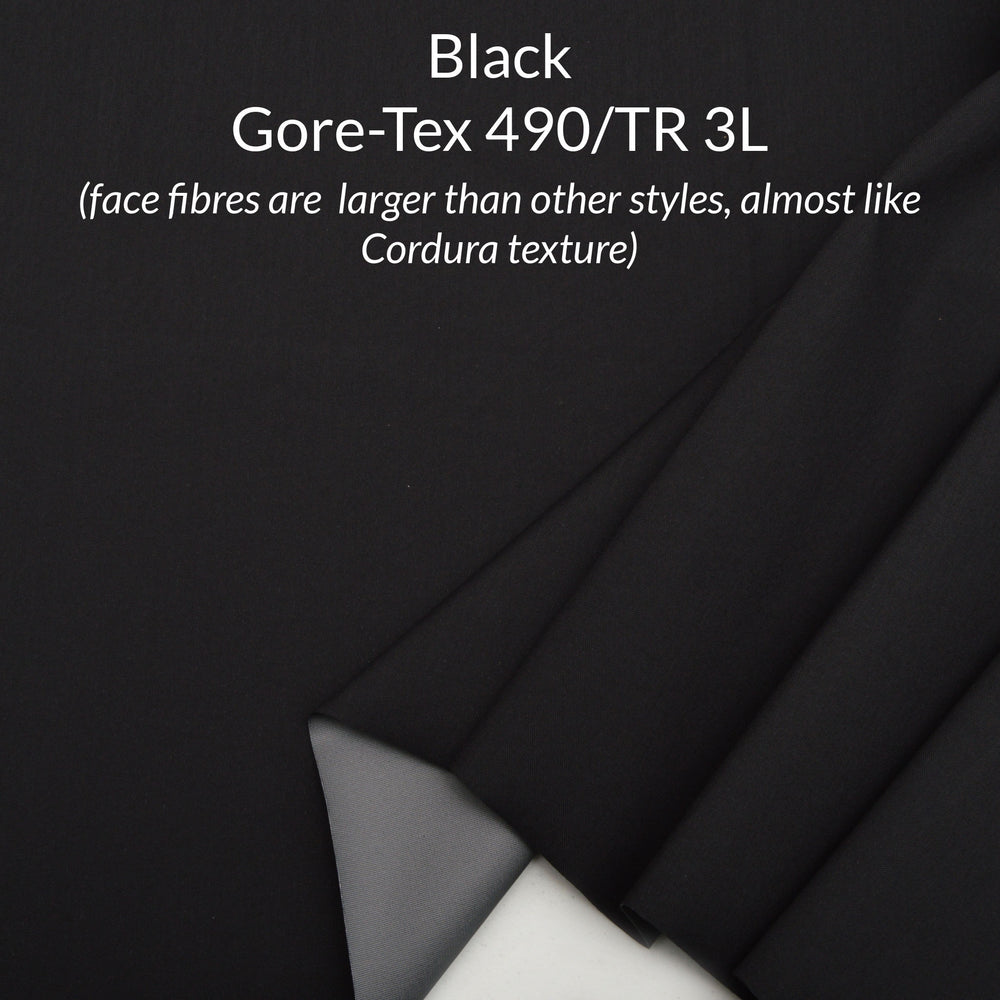 Bkack Gore-Tex 3 Layer Laminate Fabric Style 490/TR 3L