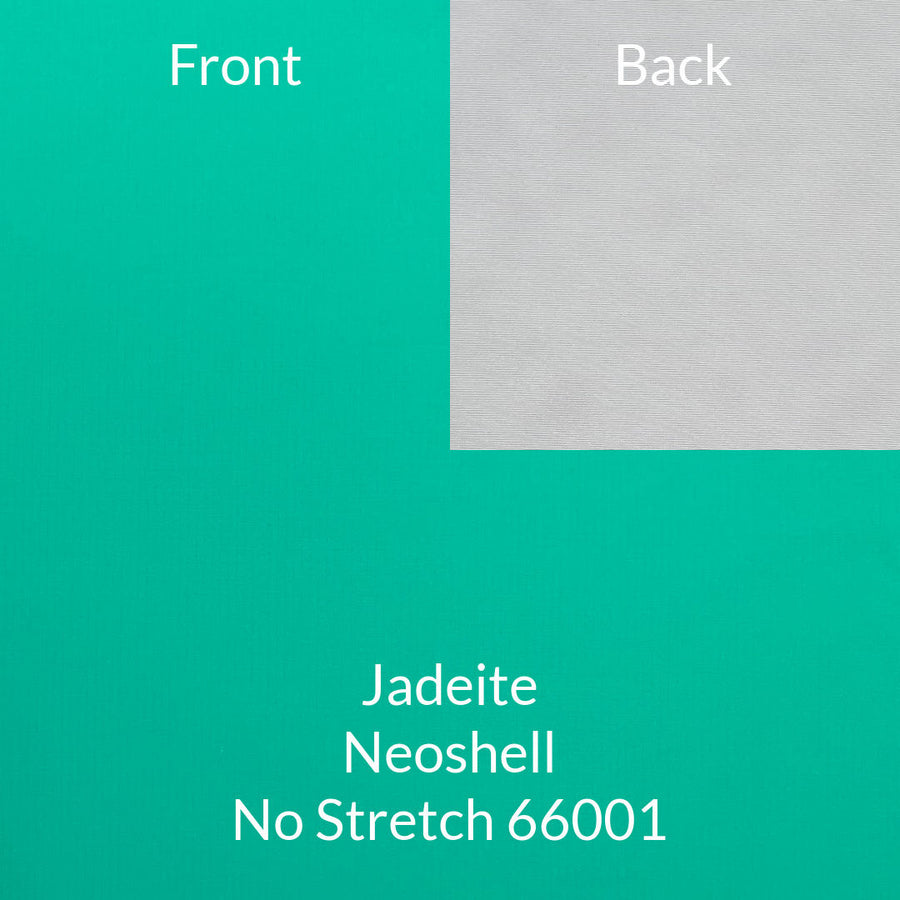 Jade coloured green polartec neoshell fabric without stretch