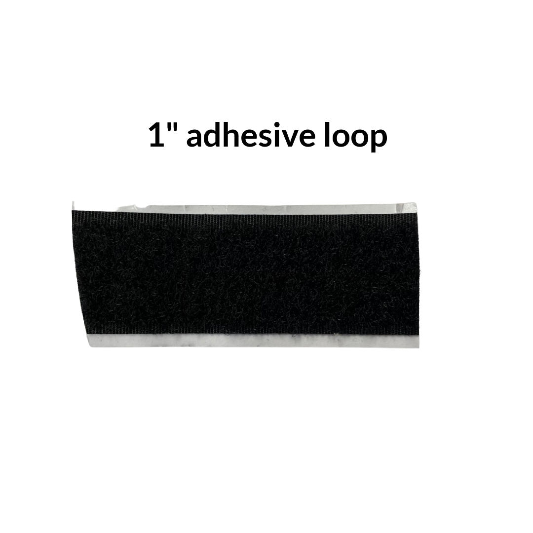1 inch wide black self adhesive loop velcro by the yard