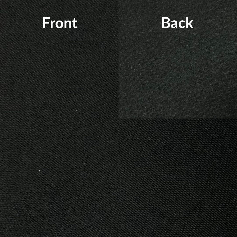 black twill neoshell fabric with jersey back