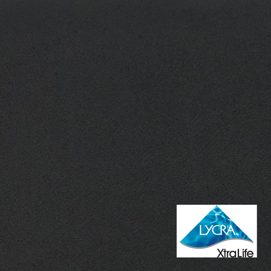 chlorine resistant swimwear lining with xtralife lycra in black