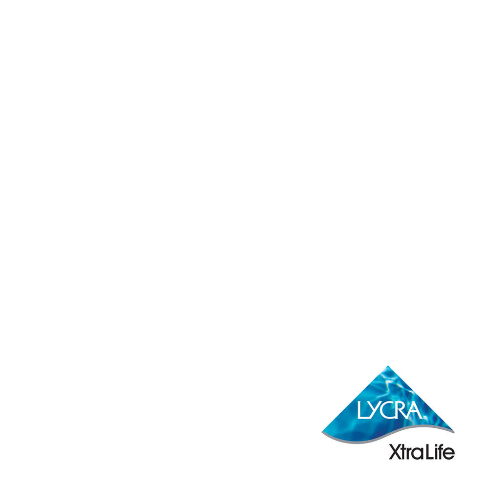 chlorine-resistant swim lining with XtraLlife Lycra in white