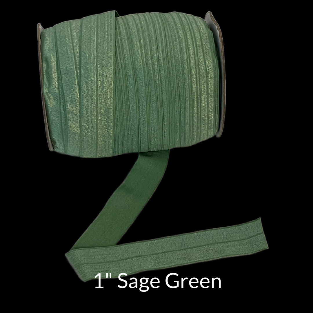 by Annie Fold-Over Elastic in Apple Green – Threaded Lines