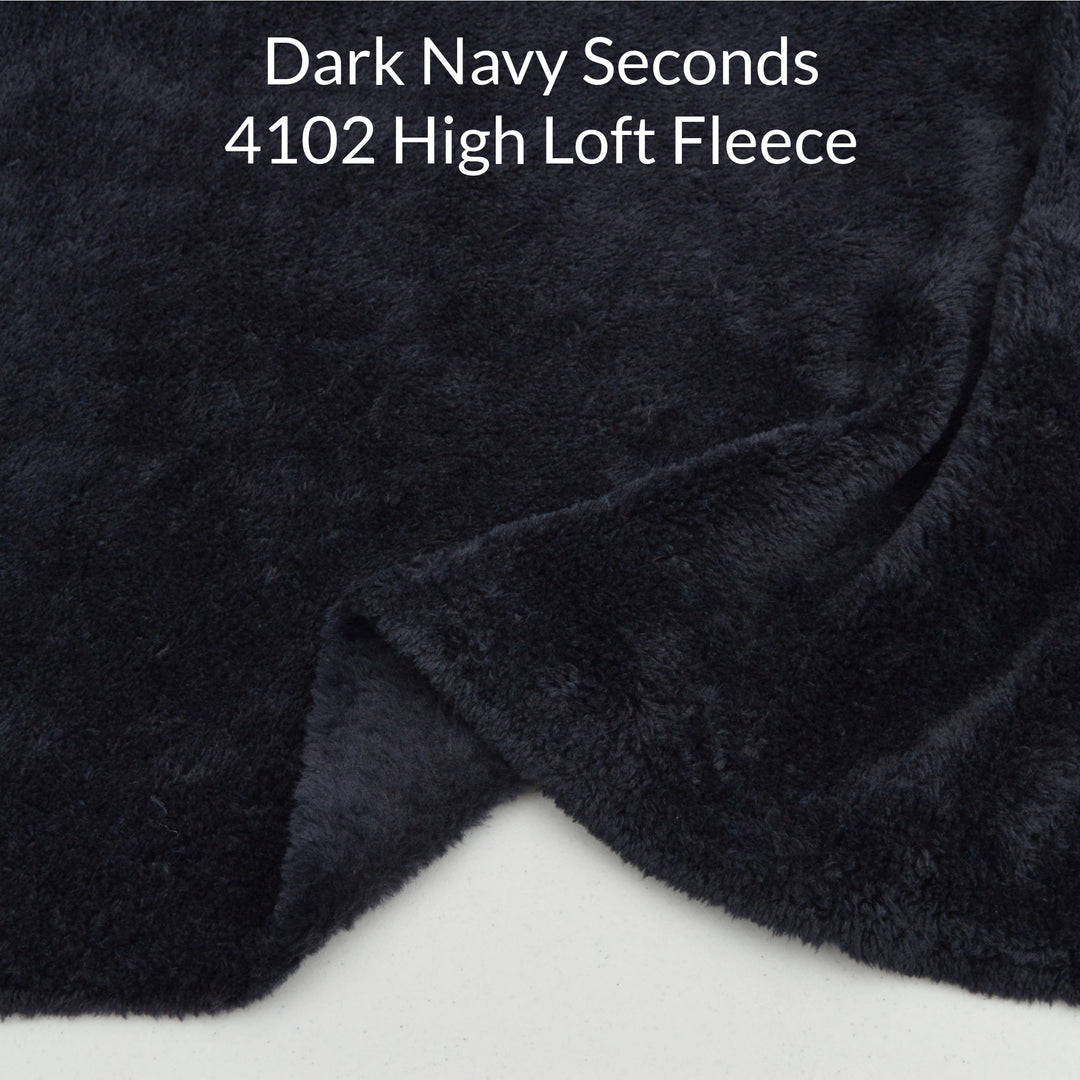 Dark Navy Blue Polartec High Loft Fleece 4102 Fabric Swatch