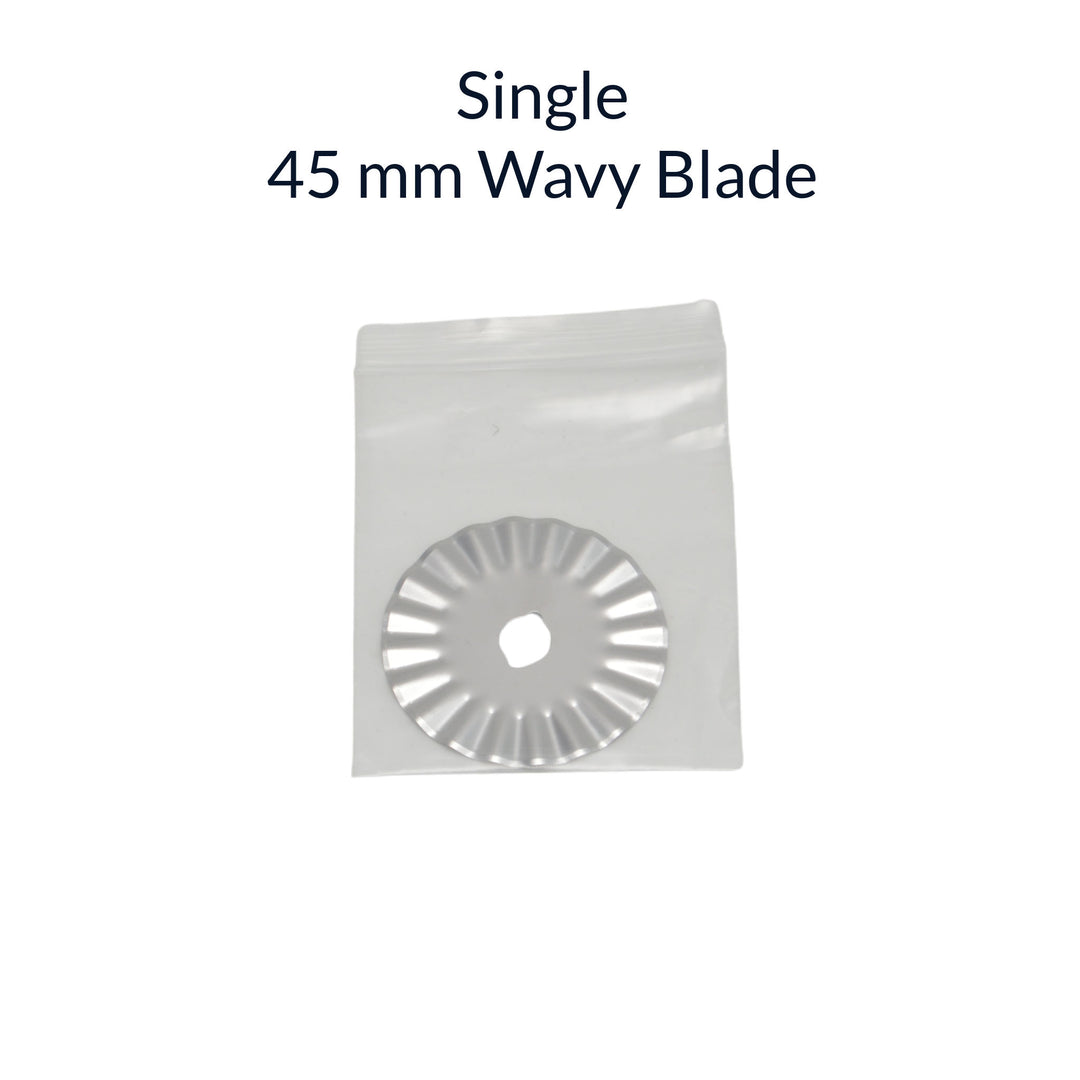 Image of single 45 mm wavy rotary cutter blade