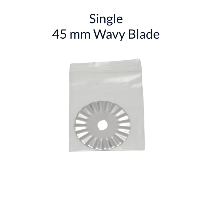 Image of single 45 mm wavy rotary cutter blade