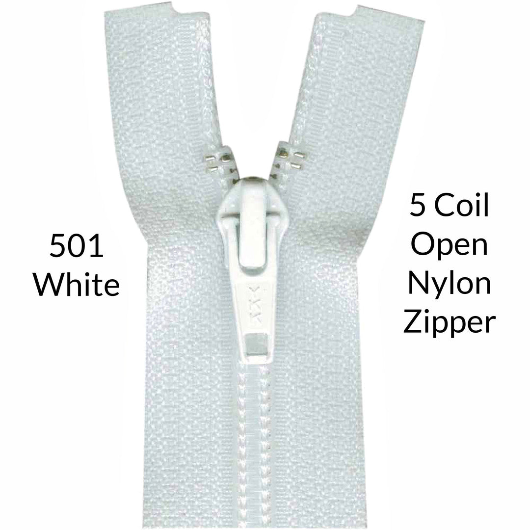5 Coil Open Colored Zipper