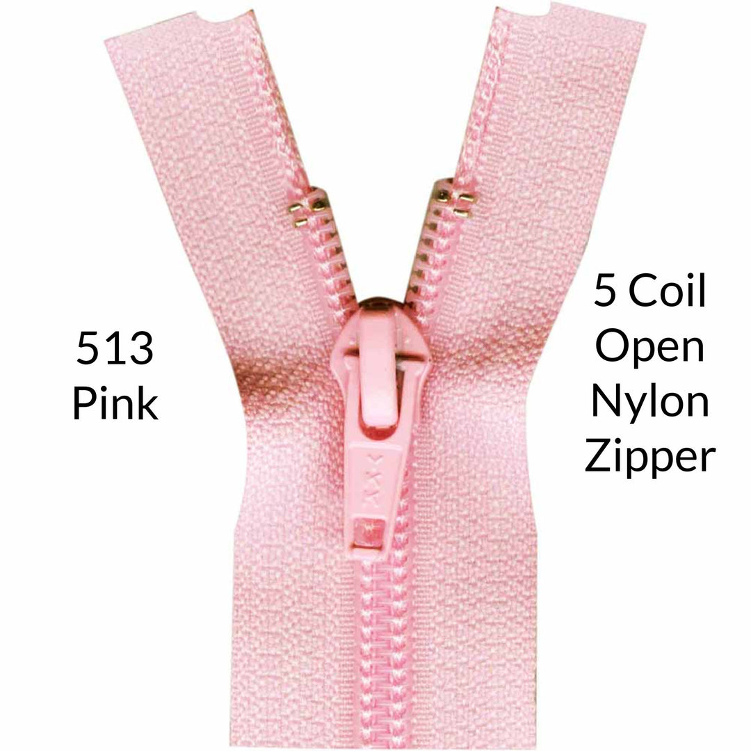 5 Coil Open Colored Zipper
