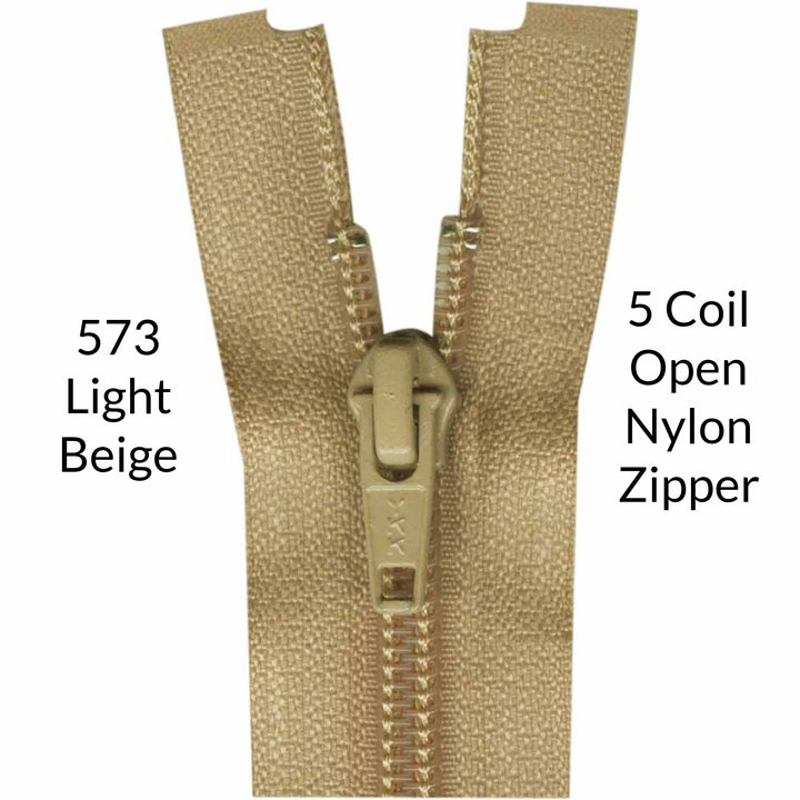 5 Coil Open Colored Zipper