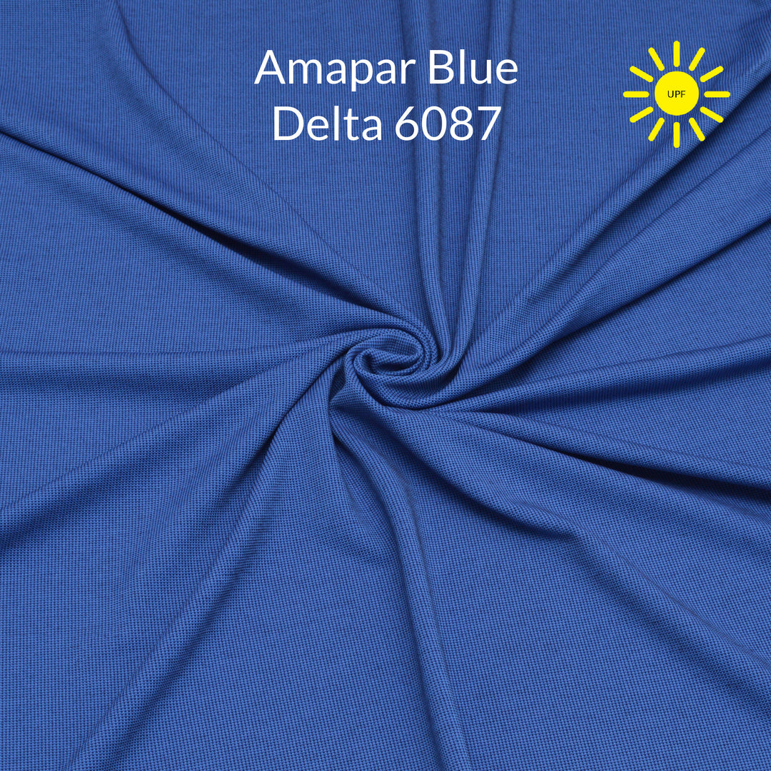 Medium blue polartec delta fabric