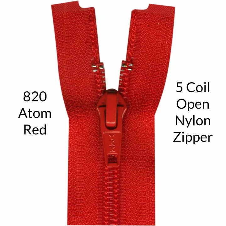 5 Coil Open Colored Zipper