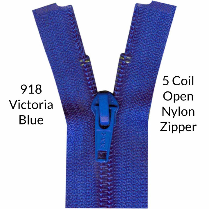 5 Coil Open Colored Zipper