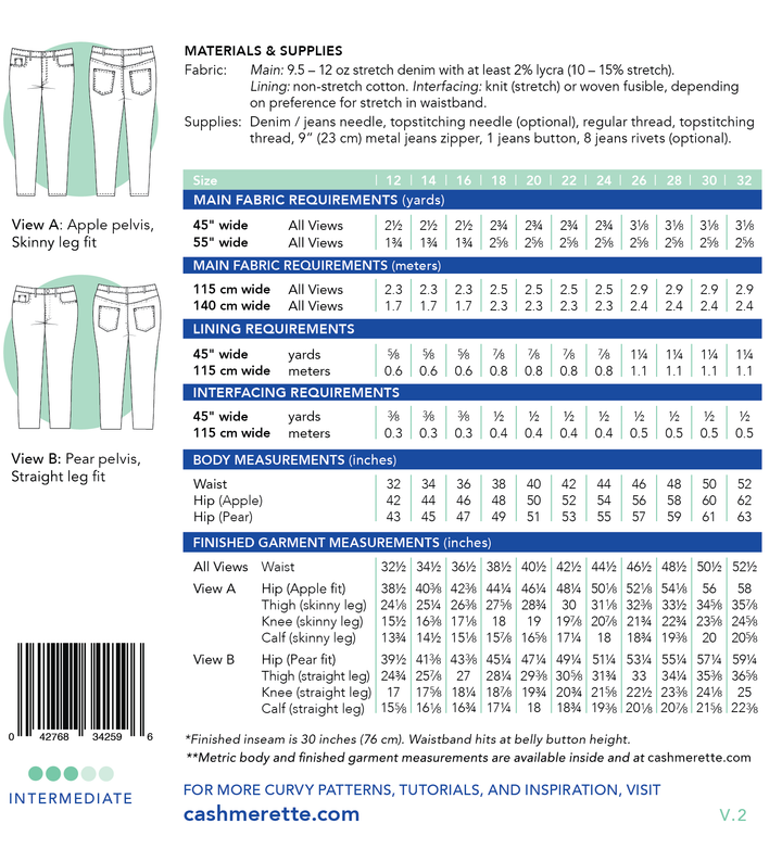 Cashmerette Paper Patterns