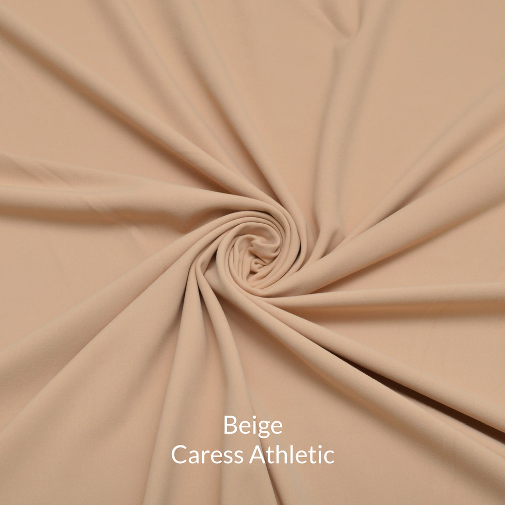 Beige Caress Athletic Stretch Fabric