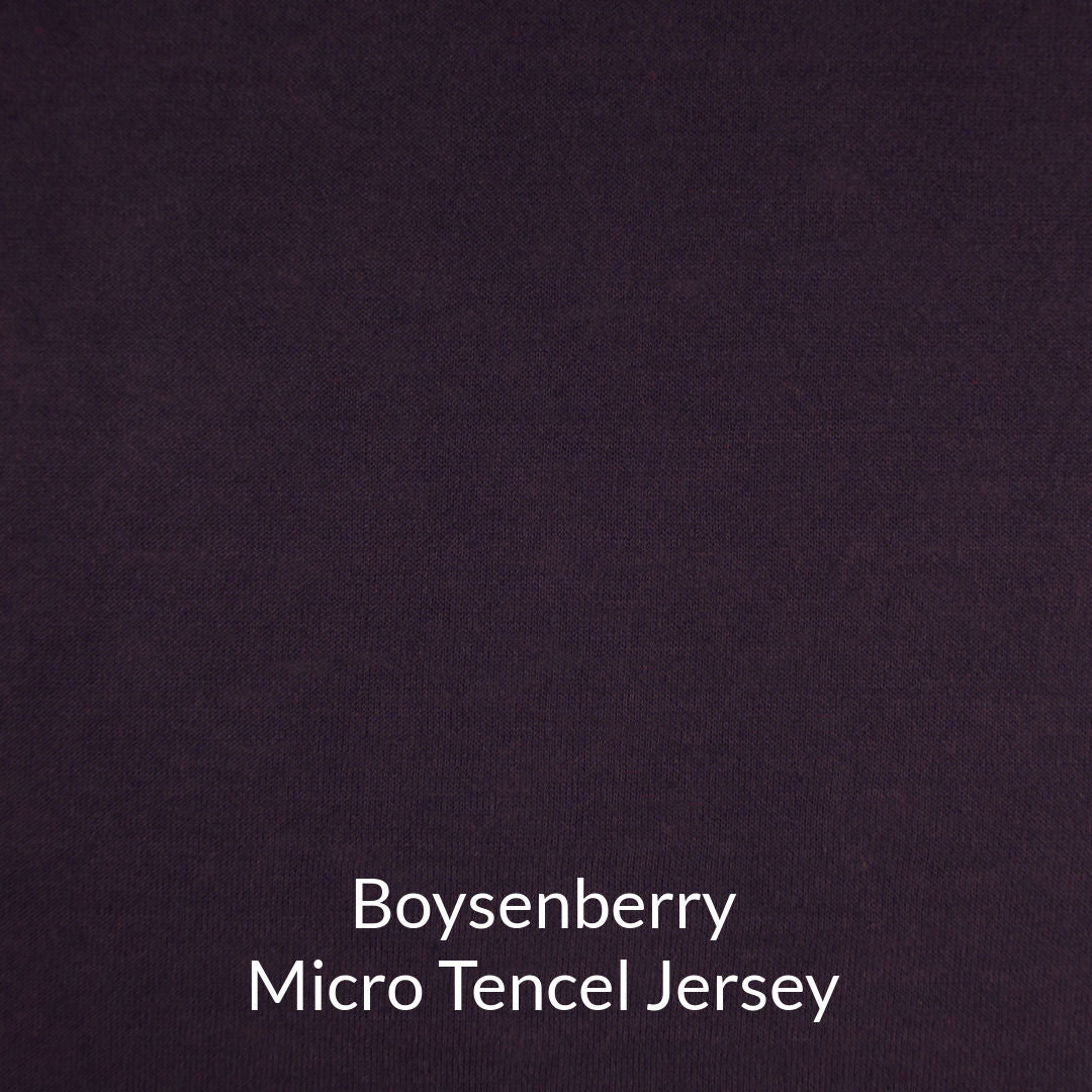boysenberry purple micro tencel jersey fabric swatch