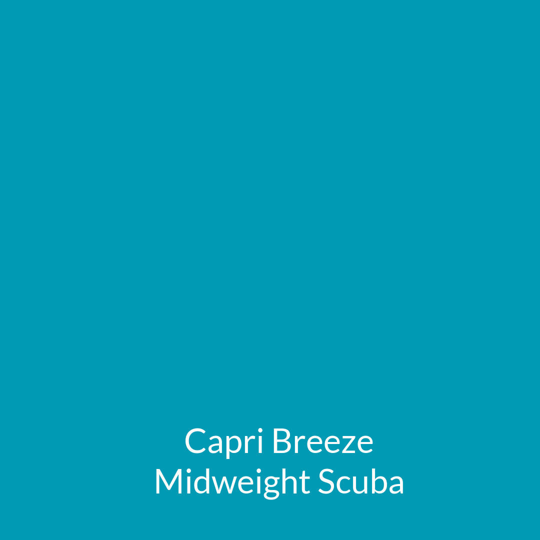 capri breeze blue green midweight scuba legging fabric swatch