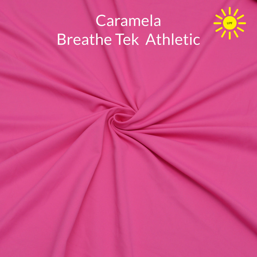 caramela bubblegum pink breathe tek athletic fabric