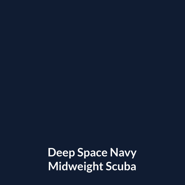 dark deep space navy blue midweight scuba legging fabric swatch