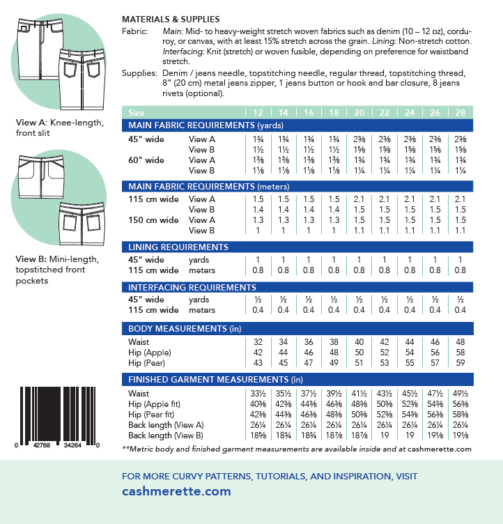 Cashmerette Paper Patterns