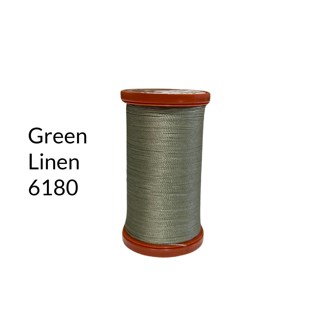 green linen nylon upholstery thread