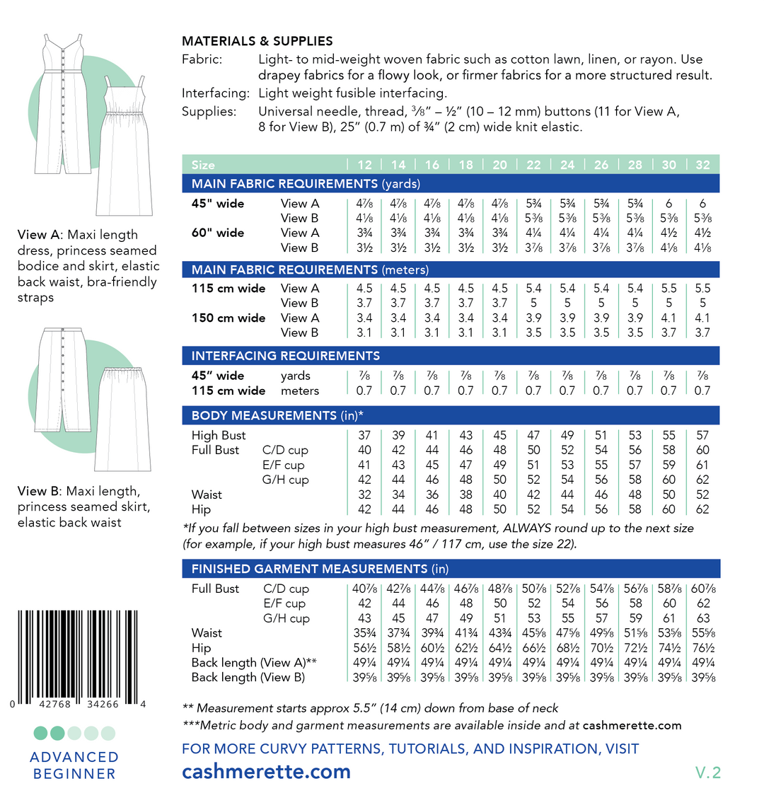 Cashmerette Paper Patterns