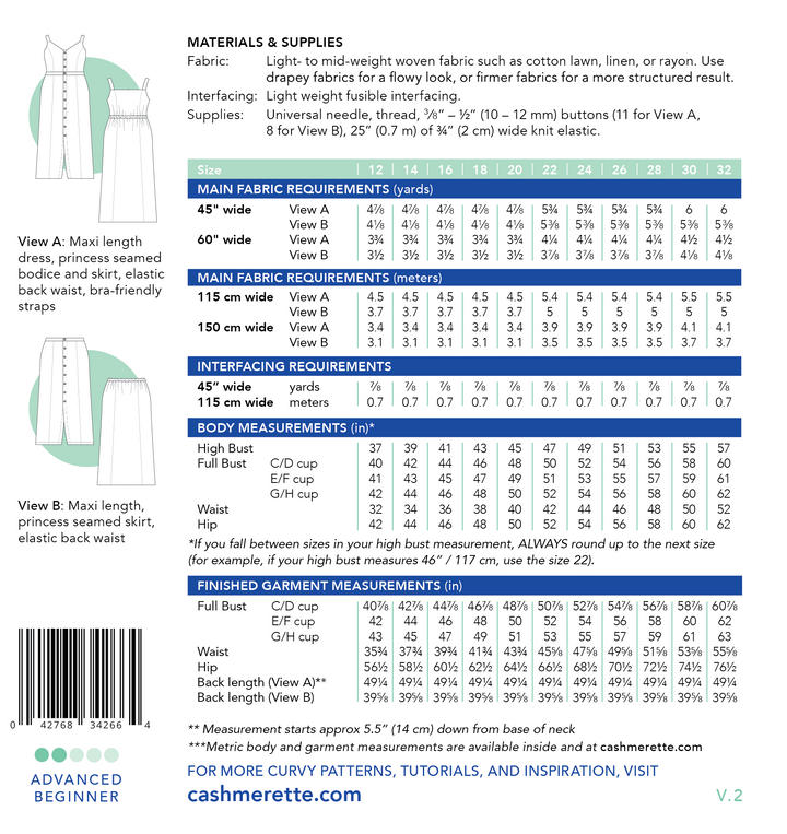 Cashmerette Paper Patterns