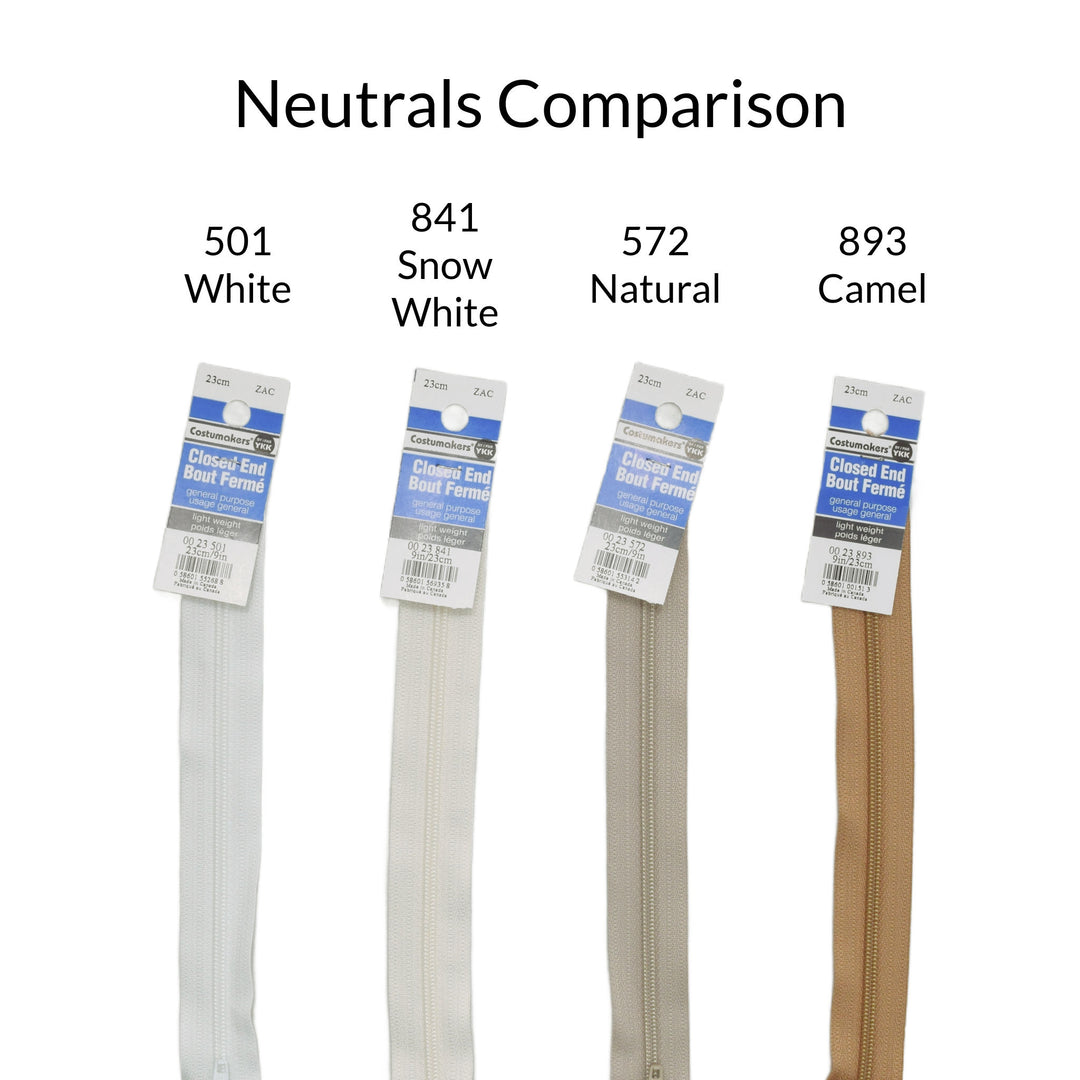 2.5 Lightweight Closed Colored Zippers