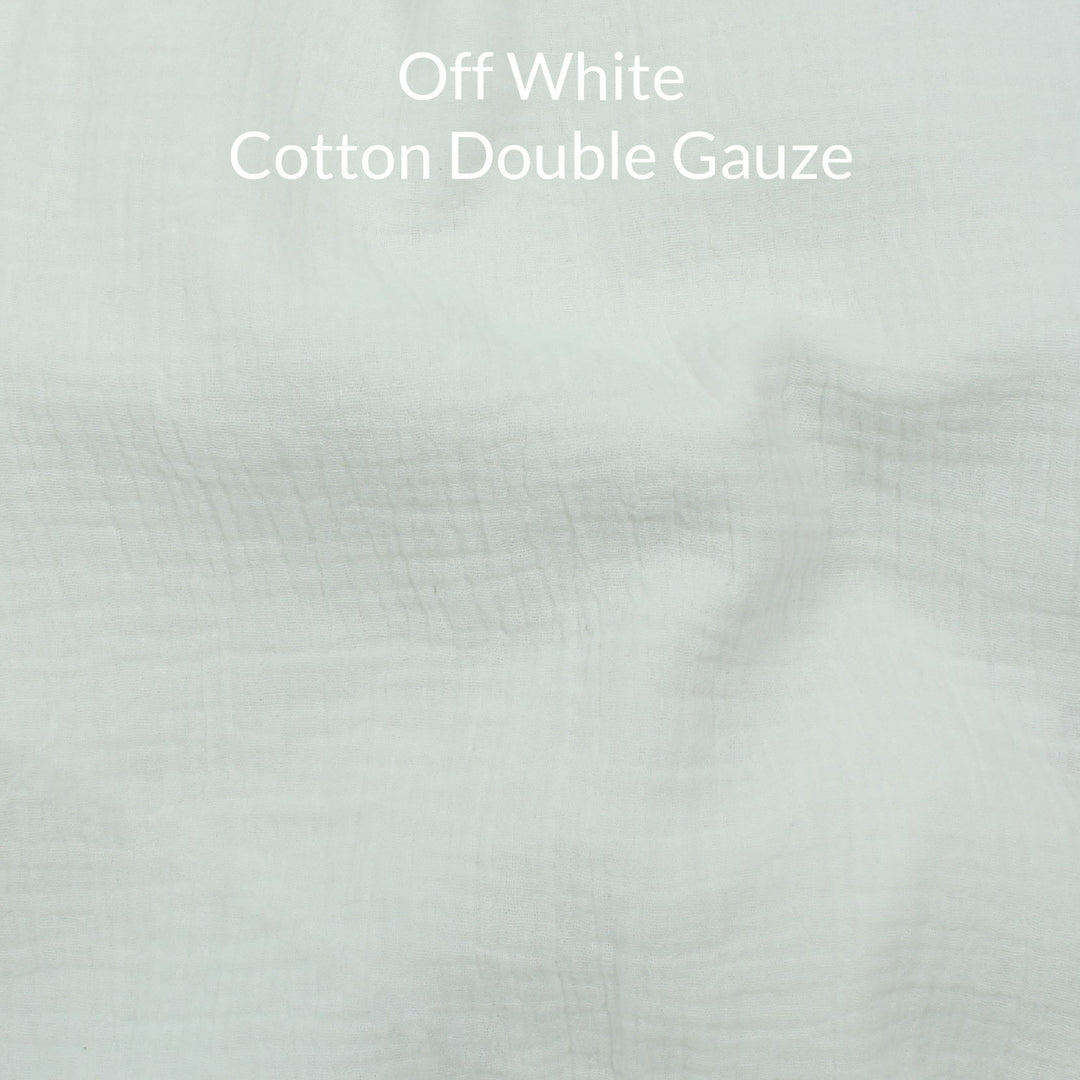 Off white cotton double gauze fabric texture