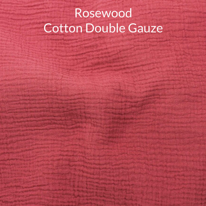 Rosewood Cotton Double Gauze fabric with visible texture 