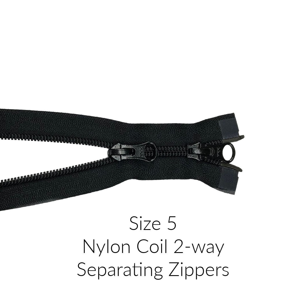 5 Coil Nylon 2 Way Separating Zipper