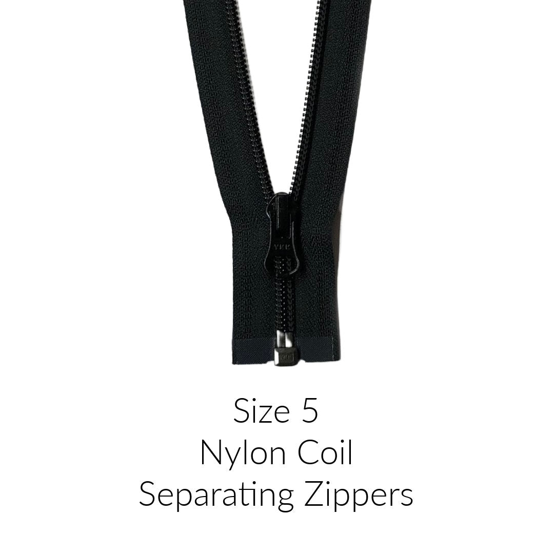 5 Coil Nylon Separating Open Zipper