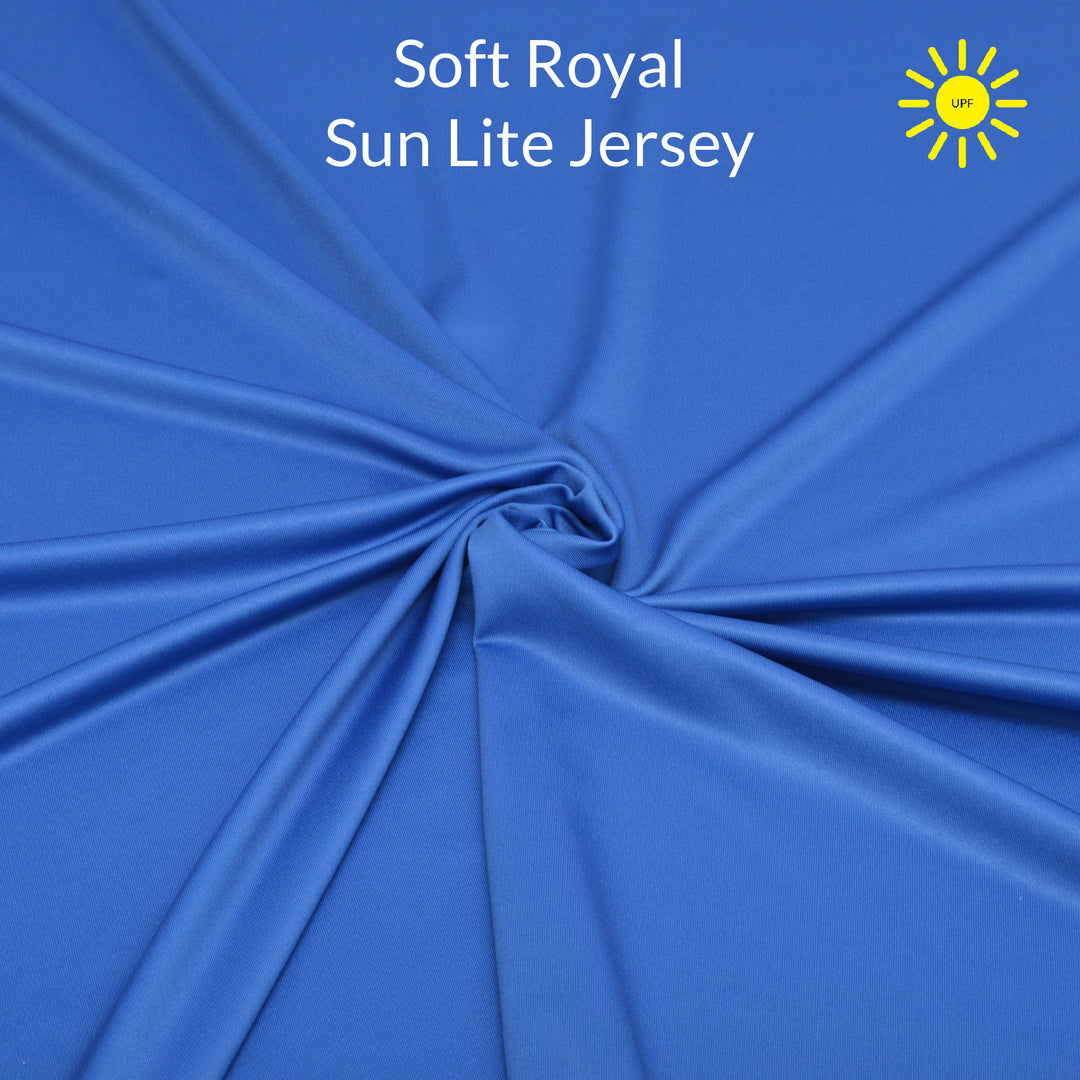 soft royal blue sun lite jersey fabric