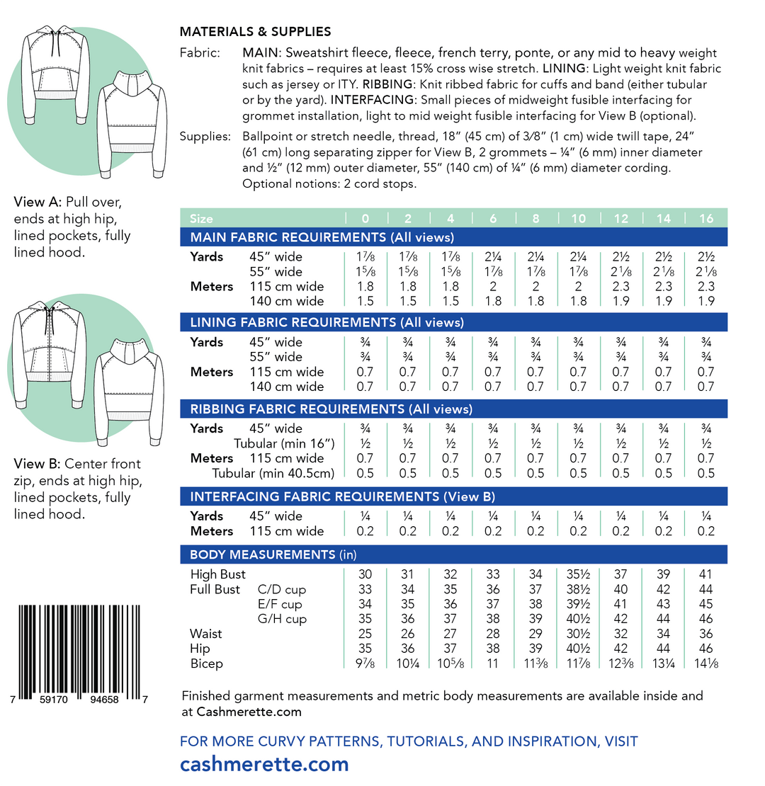 Cashmerette Paper Patterns