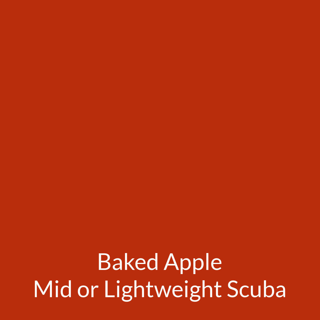 baked apple soft red midweight scuba legging fabric swatch