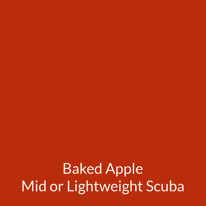 baked apple soft red midweight scuba legging fabric swatch