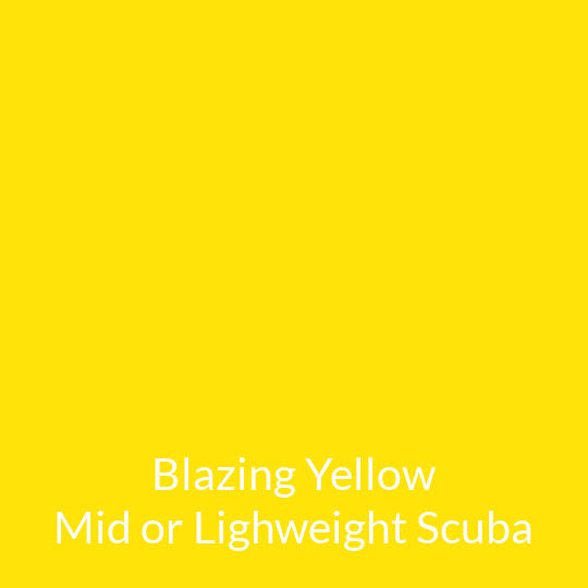blazing bright yellow midweight scuba legging fabric swatch