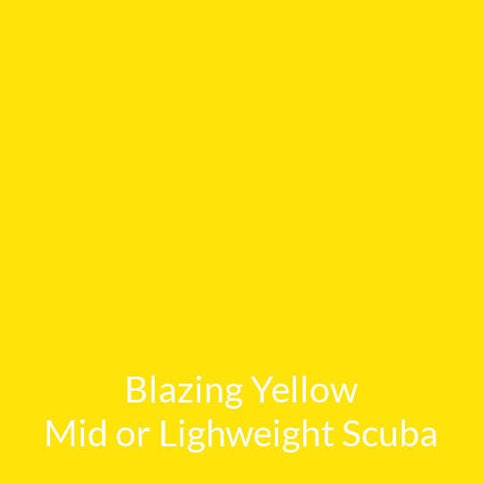 blazing bright yellow midweight scuba legging fabric swatch