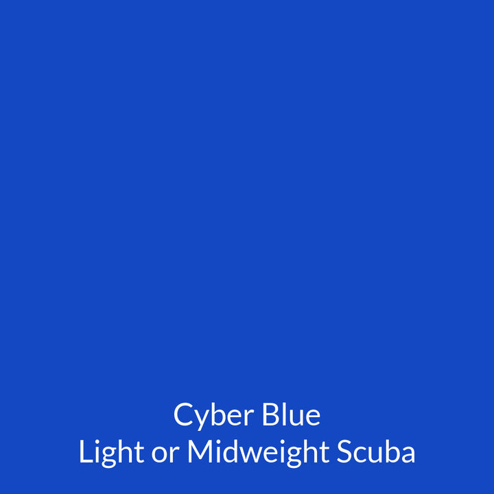 cyber deep royal blue midweight scuba legging fabric swatch