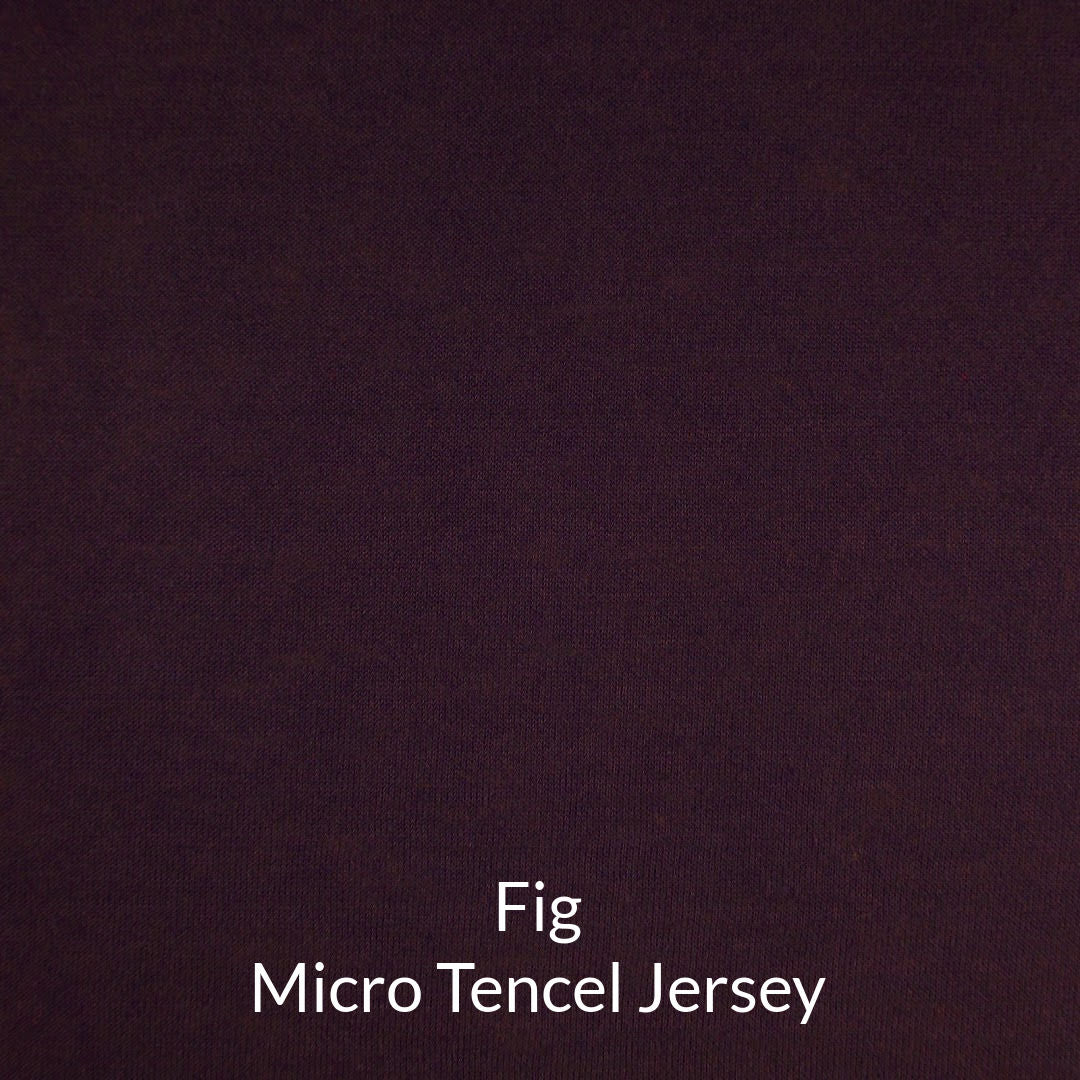 fig deep burgundy micro tencel jersey fabric swatch
