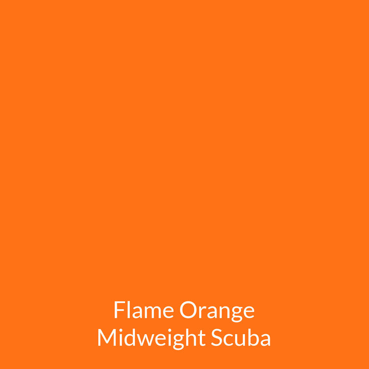 flame orange light soft orange midweight scuba legging fabric swatch