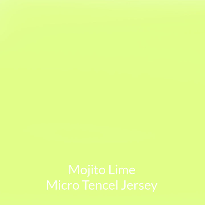 mojito bright lime green micro tencel jersey fabric swatch