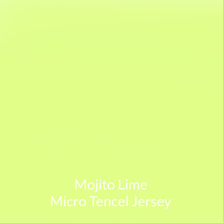 mojito bright lime green micro tencel jersey fabric swatch