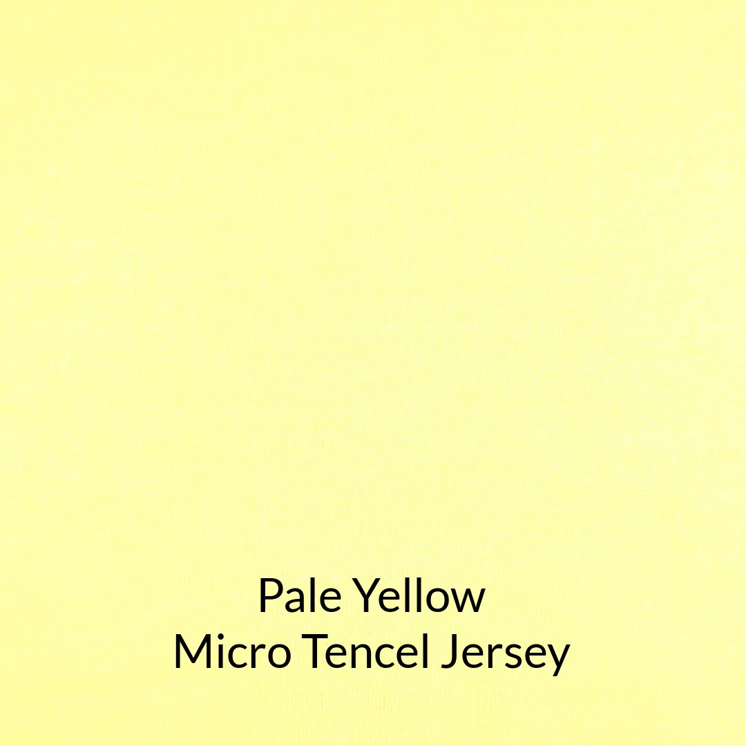 pale soft yellow micro tencel jersey fabric swatch