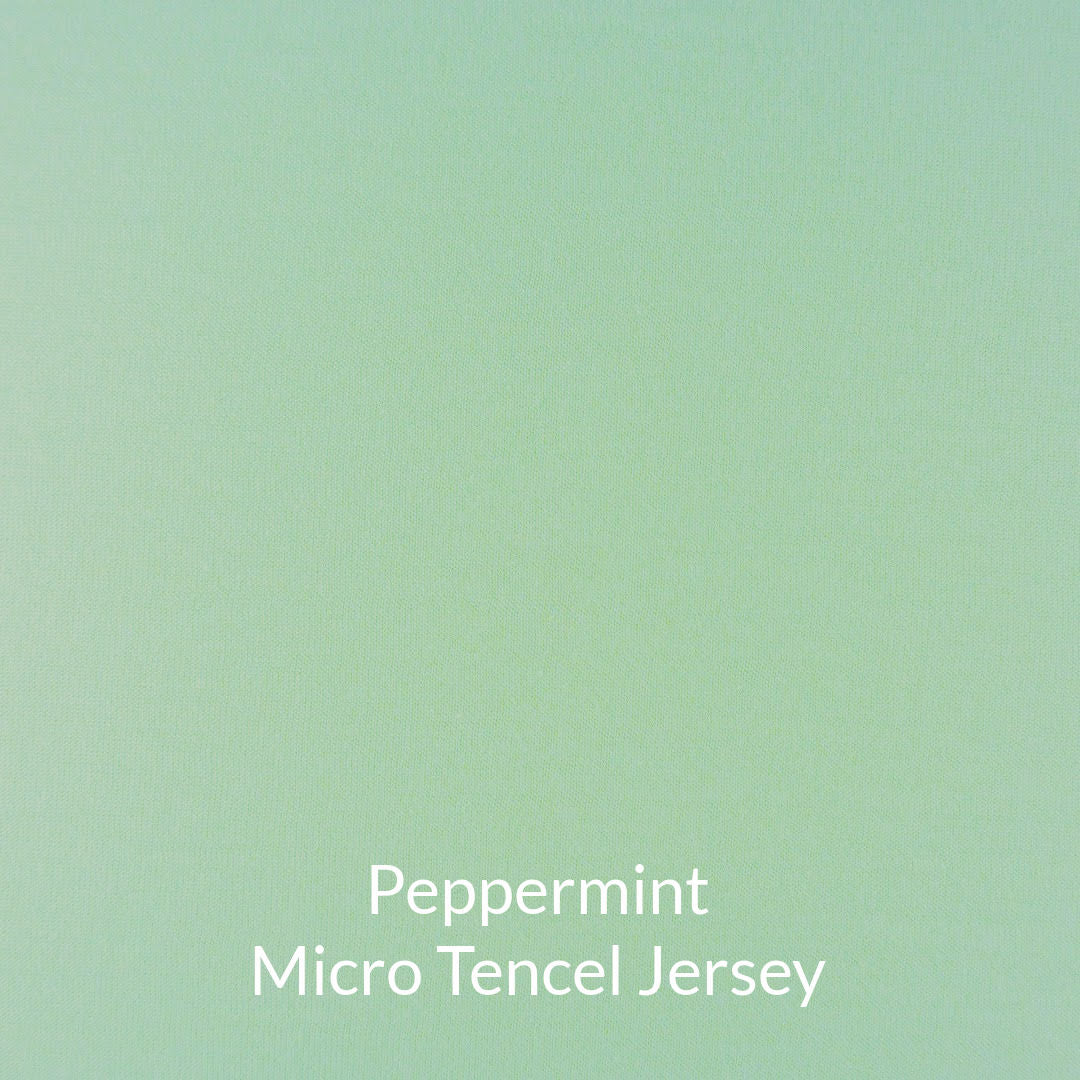 peppermint pale green micro tencel jersey fabric swatch