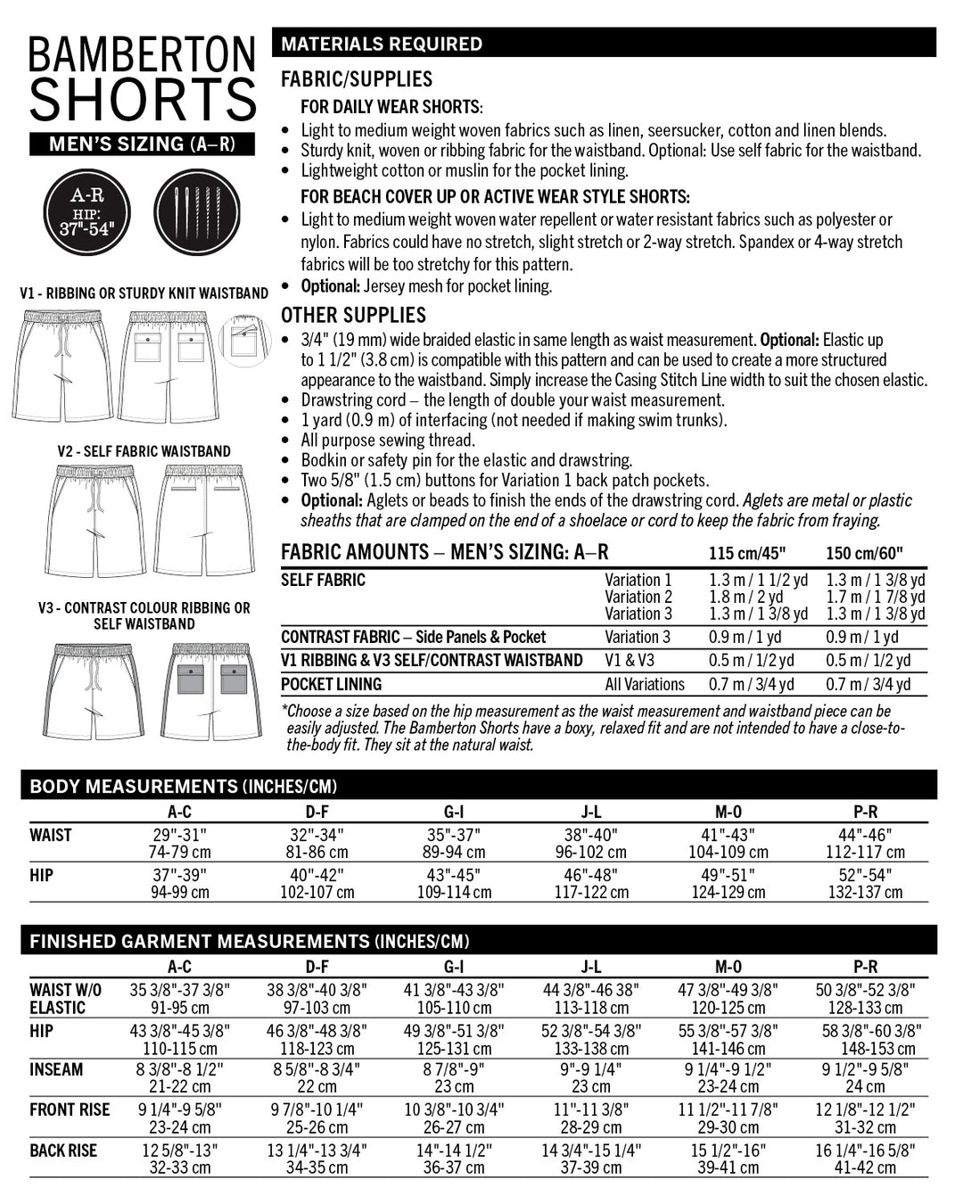 Bamberton Shorts PDF - Men's