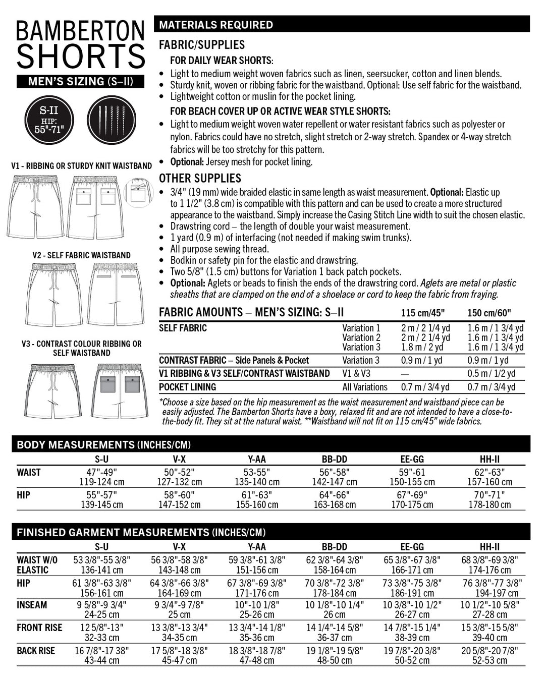 Bamberton Shorts PDF - Men's