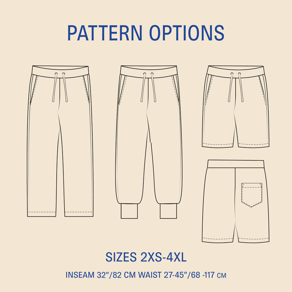 Sweatpants sewing pattern